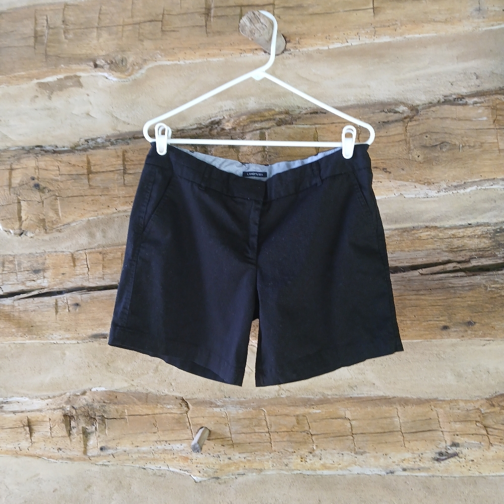 Land' N Sea Black Mid Rise 7" Cotton Spandex Shorts Size 10